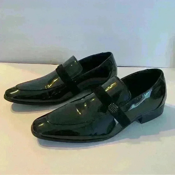 Faranzi Tuxedo Shoes Patent Leather Wedding Captoe Formal Oxford Shoes 8 NWOB - Picture 2 of 11